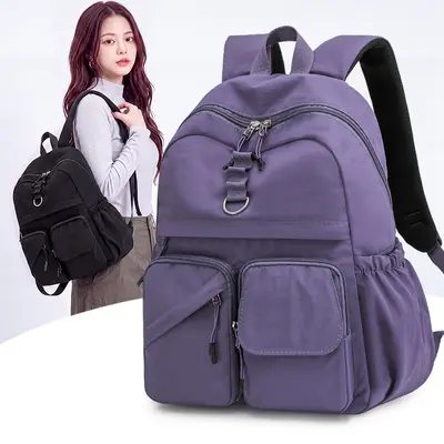 Japanese-Style Lightweight Nylon Backpack Large Capacity