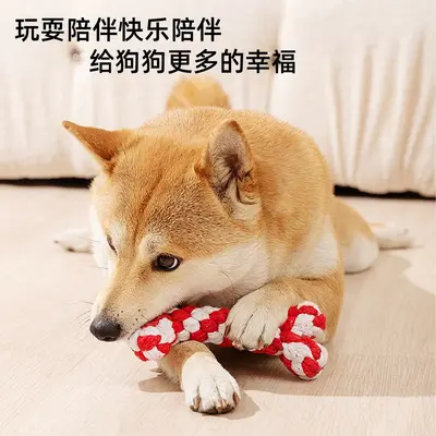 Durable Cotton Rope Dog Toy with Teeth-Cleaning Chew and Tug - 3