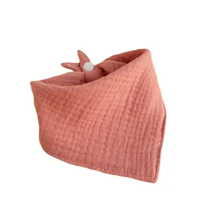 Plain Gauze Triangle Bib for Babies, Anti-Spit-Up - 6