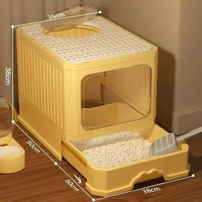 Enclosed Extra Large Cat Litter Box, Odor Control, Top Entry - 8
