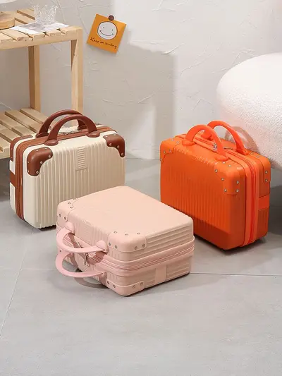 14 inç bavul kadın moda kozmetik çantası küçük hafif 16 inç bavul hatıra yaratıcı hediye kutusu - 3
