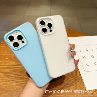 Apple 18 gel phone case, drop-resistant, solid color options