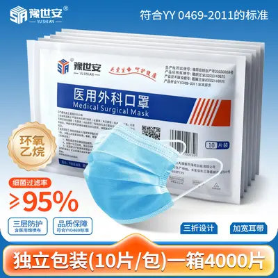 Disposable Surgical Face Mask, Three-Layer, Medical Grade, Individually Packed - 13