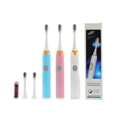 Battery-Powered Electric Toothbrush, Adult, Soft Bristles, Family Set