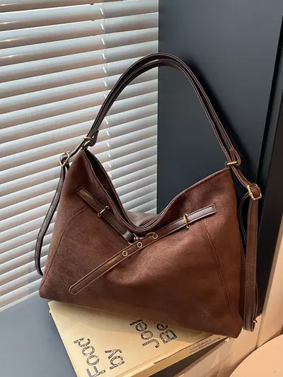 Women's Backpack Tote Bag Premium Suede Women's Bag Large Capacity Commuter Versatile Multifunctional Single-Shoulder Crossbody Bag