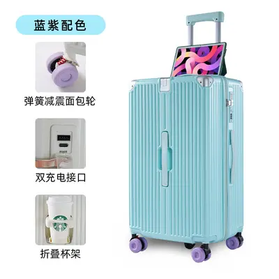 Large-Capacity Suitcase with Combination Lock and Silent Skate Wheels - 10
