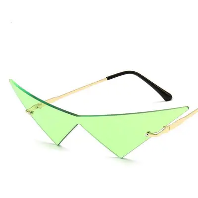 Large Triangle Frame Personalized Sunglasses, Unisex Runway Style - 10