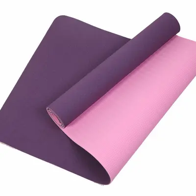 TPE Double-Layer Yoga Mat, 8mm Thick, 61/80cm with Alignment Lines - 5