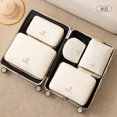 Seyahat saklama çantası naylon 5 parçalı set - 8