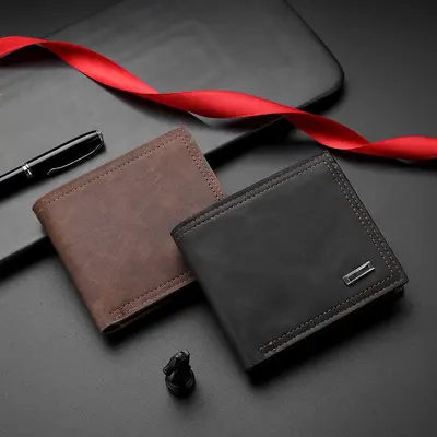 Herren-Lederbrieftasche, multifunktional, kurzes Modell - 2