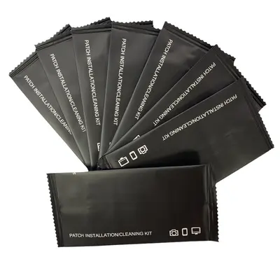 Mobile Phone and Computer Screen Protective Film Application Tool Kit - Bilingual Chinese-English Dust Removal Film Package - Dust Removal Film Tempered Glass Film Cleaning Set
