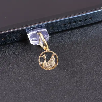 Grenzüberschreitende Etsy Metall quadratischer Schwan Schmetterling kleine Blume Schleife Kombination Legierungs-Halskette Staubstöpsel personalisierter Stil. - 11