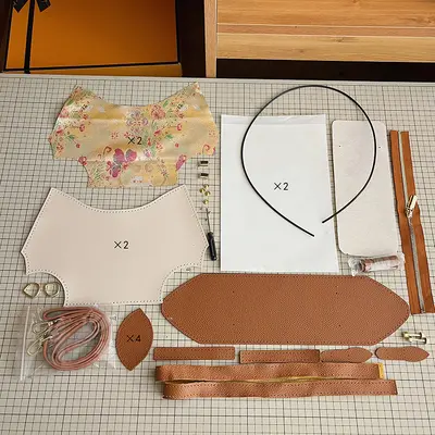 DIY Kumaş Malzeme Seti, Hilal Çanta Yapımı için - 3