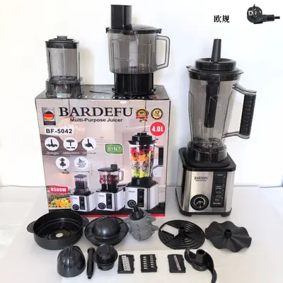 8-in-1 Standmixer mit großem Behälter, Edelstahl-Hochleistungsmixer, gewerblicher Multifunktions-Mixer, Saftpresse 8in1 - 8