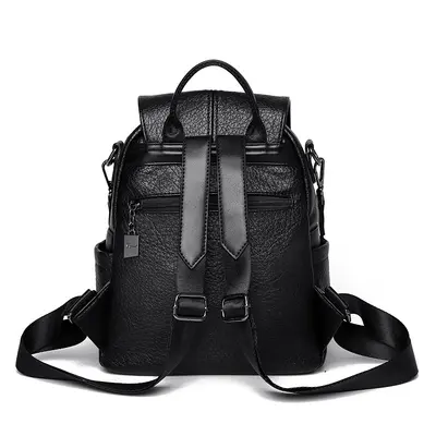 Women's Retro Large-Capacity Casual Backpack, Lightweight, Convertible - 4
