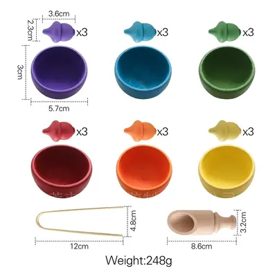 Montessori early education cognitive color sorting toys children educational bead clip game hand-eye coordination matching toys