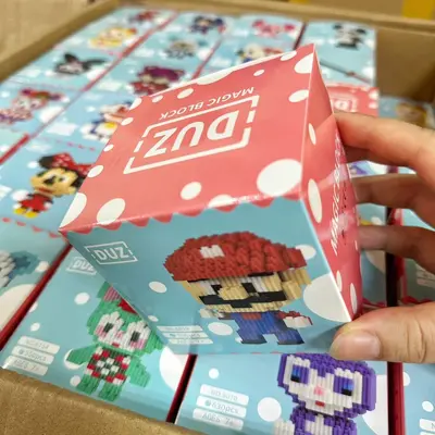 Cartoon Micro Particle Building Blocks with Figurine - 2