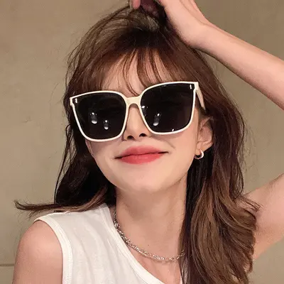 G brand women's sunglasses, vertical stud design, Korean style, UV protection - 8