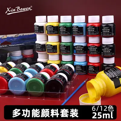 Akrilik boya seti, 25ml, cam ve tekstil için