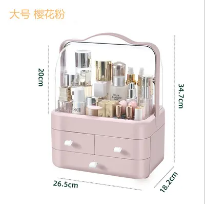 Tragbarer Kosmetik-Organizer mit Deckel - 8
