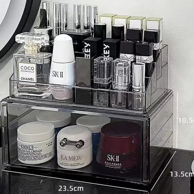 Acryl-Kosmetik-Aufbewahrungsbox mit Schublade Schreibtisch-Organizer - 9