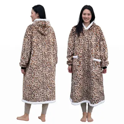 Tie-Dye Hooded Wearable Blanket, Sherpa, Flannel - 11