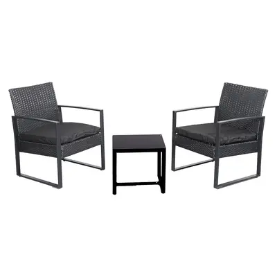 Courtyard leisure rattan table and chair sofa, modern simple outdoor balcony PE rattan coffee table combination furniture
