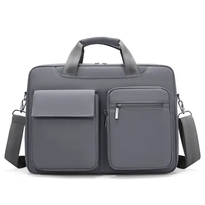 16 Inch Laptop Bag, Oxford Cloth, Multi-Pocket Briefcase - 9
