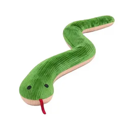 Plush Cat and Dog Toy, Squeaky Paper Snake, Small Breed - 5