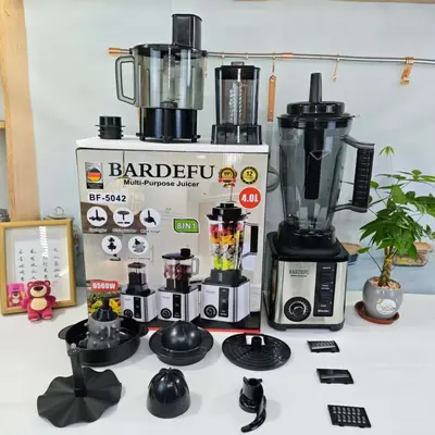 4L8 Commercial Blender, Stainless Steel, High-Power Pure Copper, Meat Grinder