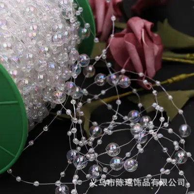 Artificial Baby's Breath Chain Jewelry Accessory, Beaded Decor Chain