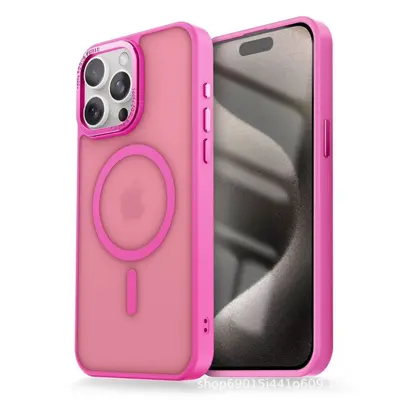 Magnetic Metal Frame Phone Case for iPhone 18 Pro Max with Skin-Feel Finish - 9