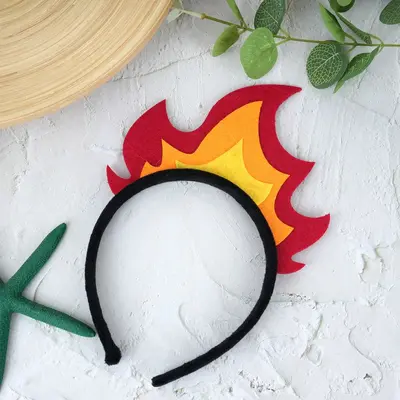 Rotes Flammen-Haarreif, Karneval Kostüm-Kopfschmuck