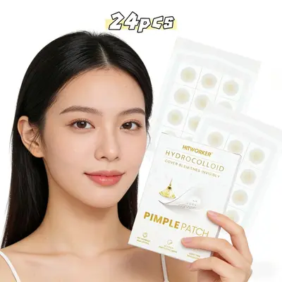 Hydrocolloid Acne Patches, 24 pieces, Transparent Round Edge - 3