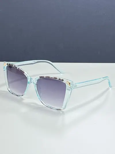 Oversized Cat-Eye Color-Block Sunglasses, Unisex - 9