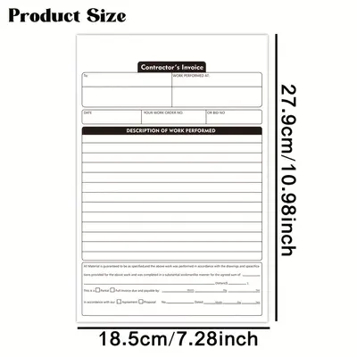 Job Invoice Forms, Carbonless Copy Order Receipt Forms - 7