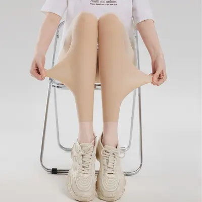 Damen ultradünne Leggings hohe Taille Eisseide Sonnenschutz - 8