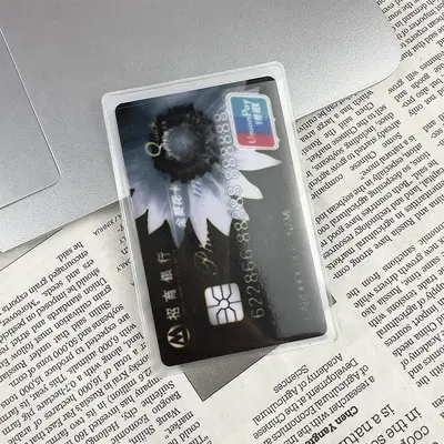 Şeffaf kimlik kartı tutucu, su geçirmez koruyucu kılıf, toptan çizilmez buzlu banka otobüs pvc kartlık