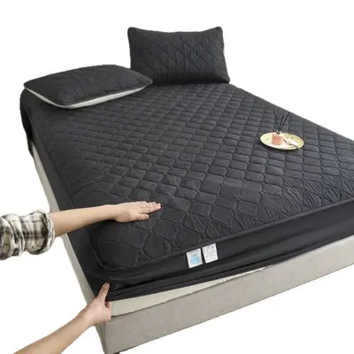 Waterproof cross-border trade urinal barrier quilted fully enclosed non-slip mattress protector Simmons bed cover wholesale