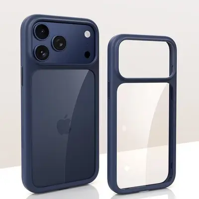 iPhone 18 Pro Max için AI tuşlu şeffaf manyetik telefon kılıfı - 11
