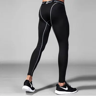 Men's Fitness Compression Pants, Quick-Dry, Breathable - 4