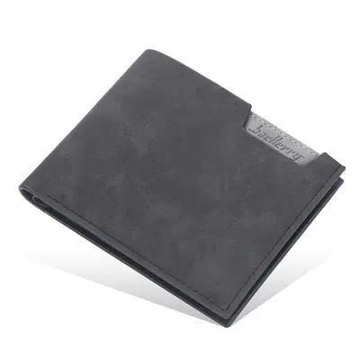 BAELLERRY Men's Short Wallet, Multi-Card Slots, Open Matte Leather - 7