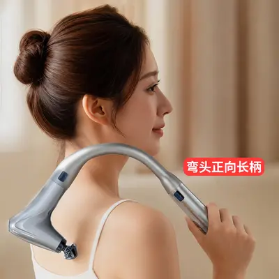 Elektrische Handheld-Massagepistole mit Winkelgriff für Taille, Rücken, Schultern und Nack - 4