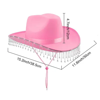 Felt Western Cowboy Hat for Parties and Music Events