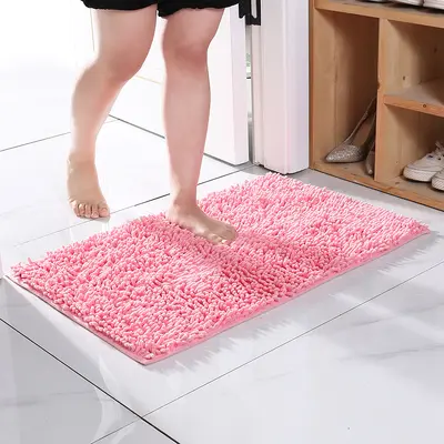 Chenille Bath Mat, Absorbent with Non-Slip Backing - 8
