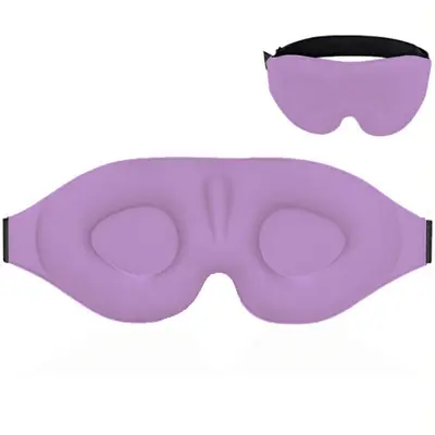3D Contoured Sleep Eye Mask, Adjustable, Blackout - 11