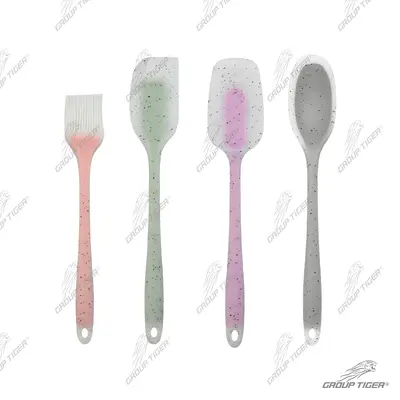 qh Amerikan Tarzı Silikon Kaşık Spatula Seti Silikon Spatula Silikon Tava Spatulası Mutfak Araçları Mutfak Gereçleri Isıya Dayanıklı 230℃ - 5