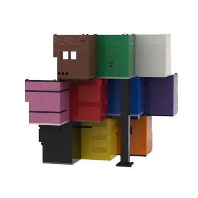 Small Particle MOC Building Blocks, Architecture Model, Multi-Theme Room Set