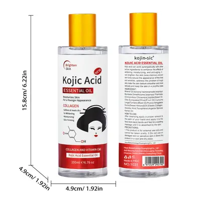 Turmeric Oil 200 ml with Mandelic Acid, Moisturizing Face and Body Massage Oil - 8