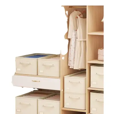 Fabric drawer clothing storage organizer for wardrobe - 5